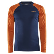 Muške funkcionalne majice Craft Core Warm Baselayer Ls plava/narančasta