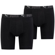 Muške bokserice Puma Sport Cotton Long Boxers 2P crna Black