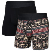 Muške bokserice Saxx Droptemp Cooling Cotton Boxer Brf Fl 2Pk crna caribou/black