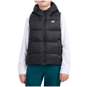 Dječji prsluk 4F Vest Jacket M366 Deep Black crna Deep Black