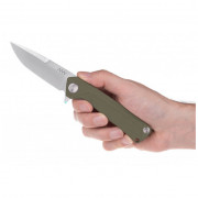 Nož Acta non verba Z100 Stonewash/Plain Edge G10 zelena Olive