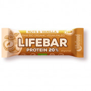 Čokoladica Lifefood Protein Vanilla Nuts RAW 47 g