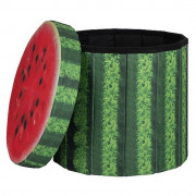 Sjedalo Bo-Camp Ottoman Round zelena WatermelonGreen/Red