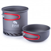 Set posuđa Zulu Ikati Plus siva/crvena