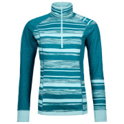 Ženska termo majica Ortovox W's 210 Supersoft Zip Neck plava PacificGreen