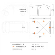 Šator za kamper Vango Tailgate Hub Low