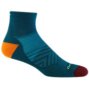 Muške čarape Darn Tough M Run 1/4 Ultra-Lightweight With Cushion plava/narančasta dark teal