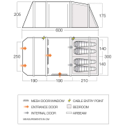 Obiteljski šator Vango Lismore Air TC 450 Package