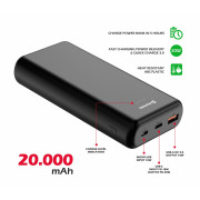 Power bank eksterne baterije Swissten Power Line 20000 mAh