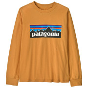Dječja majica Patagonia K's L/S P-6 Logo T-Shirt - Dried Mango narančasta Dried Mango