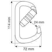 Karabiner Camp Steel D Pro 2Lock