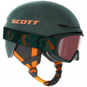 Dječija skijaška kaciga Scott Combo Helmet Keeper 2 + brýle Jr Witty tamno zelena SombreGreen/PumpkinOrange