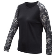 Ženska funkcionalna majica dugih rukava Sensor Merino Blend Impress crna/siva černá/zebra