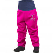 Softshell hlače za mališane s runom Unuo Softshell ružičasta