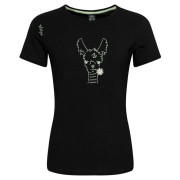 Ženska majica Chillaz Valencia Happy Alpaca crna Black