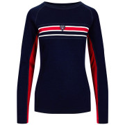 Ženska funkcionalna majica Dale of Norway Aksla Feminine Baselayer Crew neck tamno plava Navy Red OffWhite