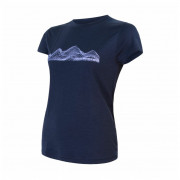 Ženska funkcionalna majica Sensor Merino Active Pt Mountains Deep Blue plava