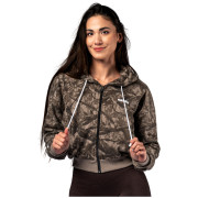 Ženska dukserica Nebbia Relaxed Zip Hoodie Power svijetlosmeđa LIGHT BROWN CAMO
