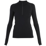 Ženska funkcionalna majica Icebreaker Women 300 MerinoFine™ Polar LS Half Zip crna Black