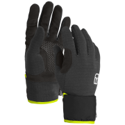 Rukavice Ortovox Fleece Grid Cover Glove M crna/žuta Black Raven