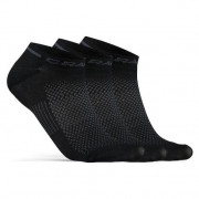 Čarape Craft Core Dry Shaftless 3-Pack crna Black