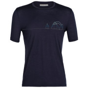 Muška majica Icebreaker Men Tech Lite II SS Tee Single Line Camp tamno plava
