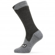 Vodootporne čarape SealSkinz WP All Weather Mid Length crna/siva Black/GreyMarl