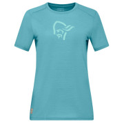 Ženska majica Norrona femund equaliser merino T-shirt svijetlo plava Brittany Blue