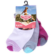 Čarape Hi-Tec Light Pack Junior bijela White/GreyMelange/Fuchsia