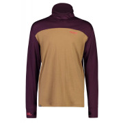 Muške funkcionalne majice Mons Royale Yotei Powder Hood Ls smeđa Toffee/Wine