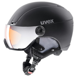 Skijaška kaciga Uvex HLMT 400 Visor style crna BlackMat
