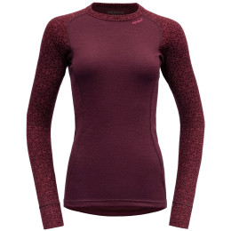 Ženska termo majica Devold Duo Active Woman Shirt LS boja vina Port