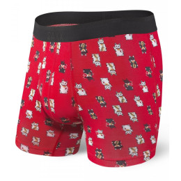Bokserice Saxx Platinum Boxer Brief Fly crvena RedLuckyCat