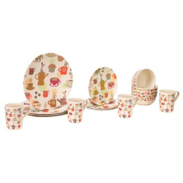 Set posuđa Vango Bamboo 4-Person Set bež CoffeeCupPrint