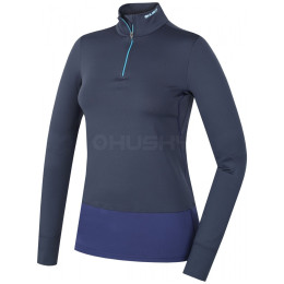 Ženska funkcionalna majica Husky Active Winter zip dl.rukáv plava Blue