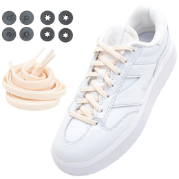 Vezice za cipele Lock Laces Flat bež Flat Cream
