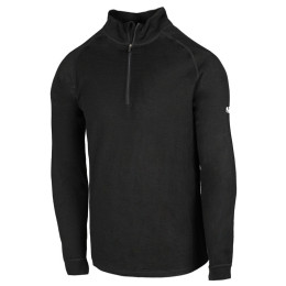 Muška majica Zulu Merino 160 Zip Long crna Black