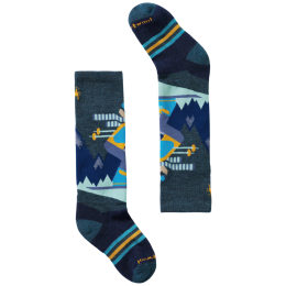 Dječje čarape Smartwool Kids' Wintersport Full Cushion Mountain Moose OTC Socks plava TWILIGHT BLUE