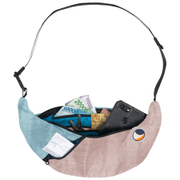 Torbice oko struka Ticket to the moon Upcycled Sling Bag ružičasta/plava Peach / Cloud