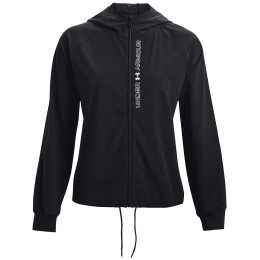 Ženska jakna Under Armour Woven FZ Jacket crna
