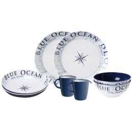 Set posuđa Brunner Set tête-à-tête Blue Ocean 8 pcs bijela
