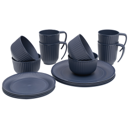 Set posuđa Outwell Delish 4 Person Dinner Set tamno plava Navy Night