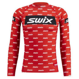Muške funkcionalne majice Swix RaceX crvena/bijela Swix Red Logo