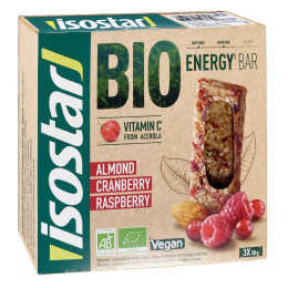 Energetske pločice Isostar BIO energetické tyčinky malina/brusinky 3x30g