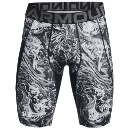 Muški funkcionalni donji veš Under Armour HG Armour Print Long Sts siva Pitch Gray / / White