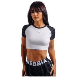 Ženska majica Nebbia Crop Top Leopard '97 Primal crna BLACK LEOPARD
