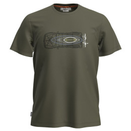 Muška majica Icebreaker M Mer Central Classic SS Tee Wireframe zelena