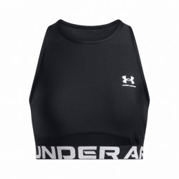 Ženski top Under Armour HeatGear Rib Tank crna/bijela Black
