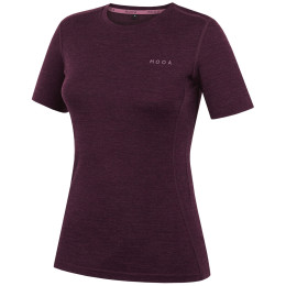 Ženska majica MOOA MerinoSilk 160 short tamno ljubičasta dark purple melange