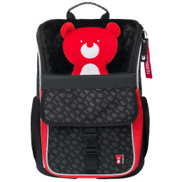 Školska torba Baagl Zippy TERIBEAR crna/crvena